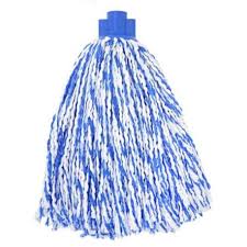 FREGONA HILOS MICROFIBRA AZUL/BLANCO